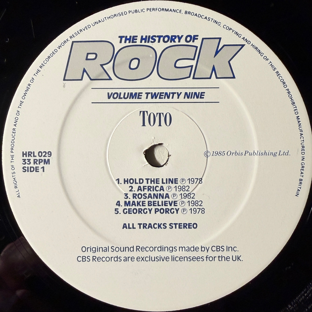Сборник History Of Rock 29 2LP (Англия 1985г.)