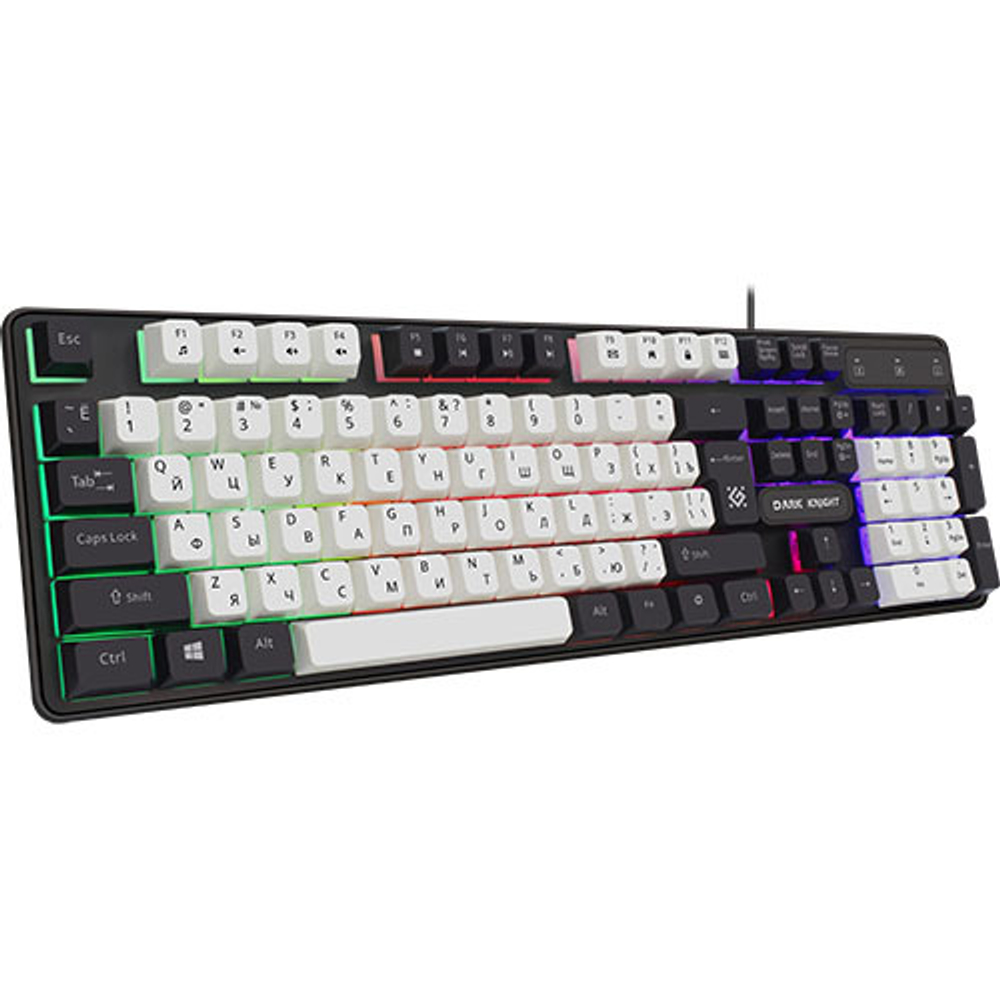 Игровая клавиатура Defender Dark Knight GK-077, USB, черный + белый (мембранная)