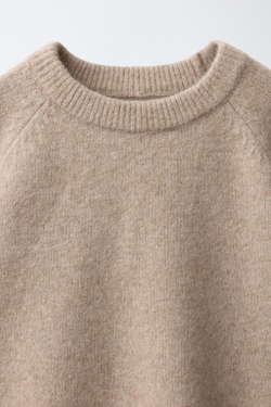 ZARA ОДНОТОННЫЙ СВИТЕР, РЫЖЕВАТО-КОРИЧНЕВЫЙ