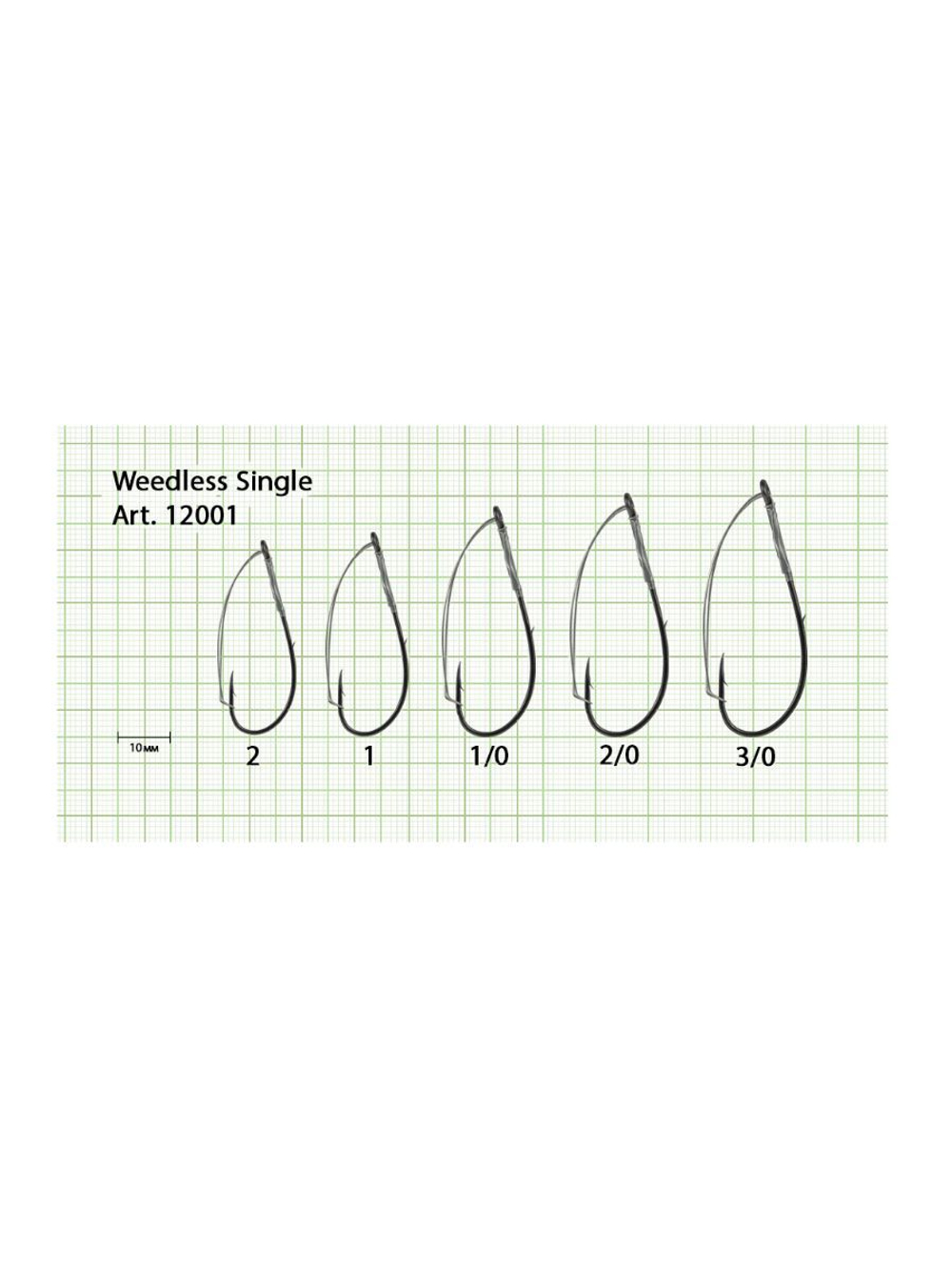 Крючок рыболовный WEEDLESS SINGLE 12001 №2