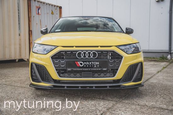 Сплиттер бампера переднего V.2 для AUDI A1 GB S-Line (18-...)