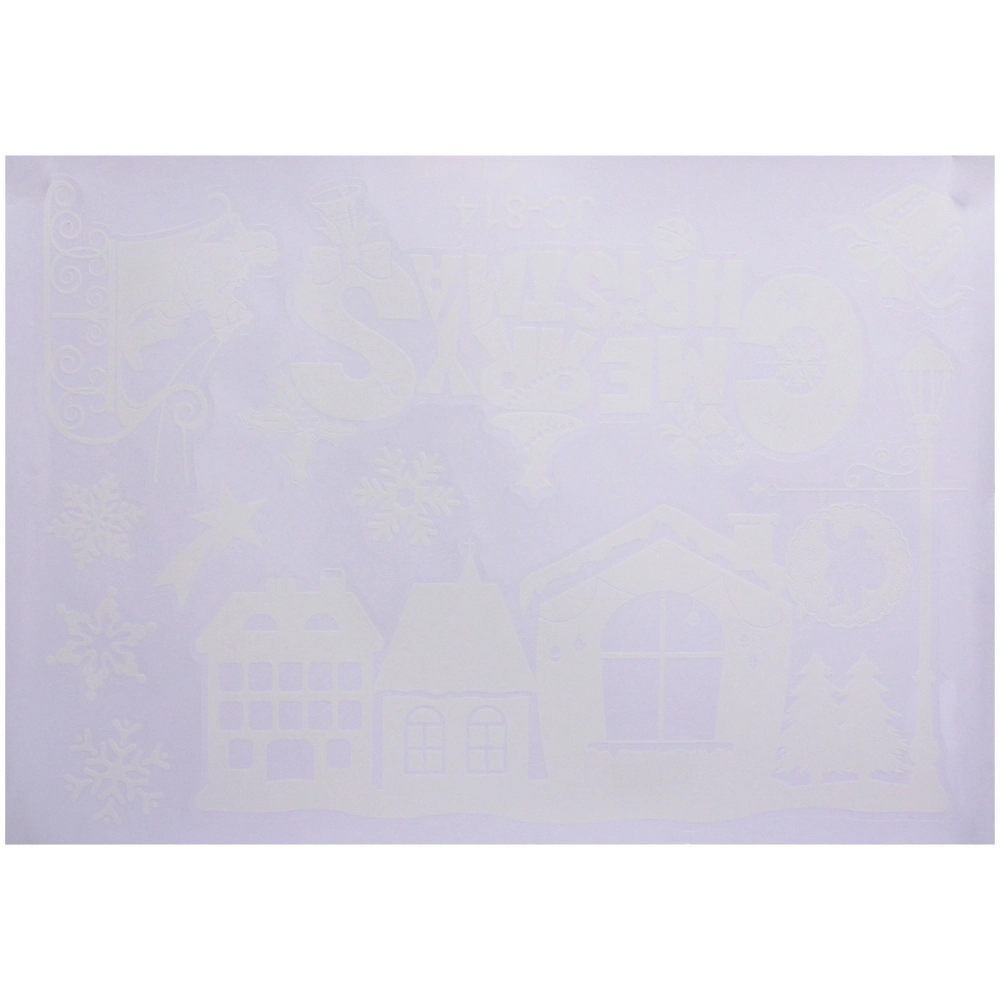 Наклейка на стекло «Зимняя упряжка» 50*35 см (диаметр рулона 4 см)