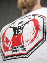 Футболка спортивная хлопковая мужская белая LEGENDA Олейник