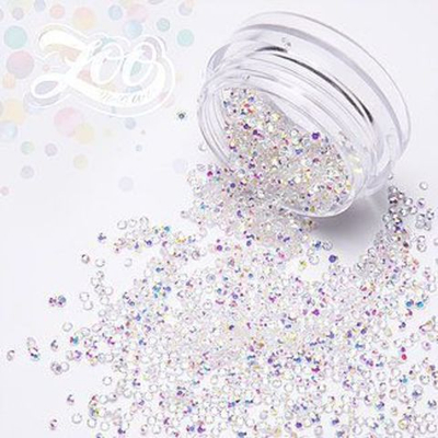 Zoo nail Хрустальная крошка прозрачная голография №1019, 1000 шт