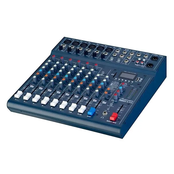 Studiomaster CLUB XS10+ Микшерный пульт: 6 моно (XLR), 2 стерео (TRS), 3-х полосный эквалайзер