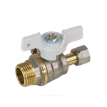Кран для манометра шаровой латунь 1125 Standard Ду 15 Ру40 НР/нак/гайка G1/2" Aquasfera 1125-02