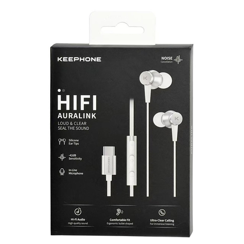 Наушники с микрофоном Keephone HIFI KP-WE001 Type-C белые