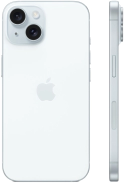 Смартфон Apple A3090 iPhone 15 256Gb голубой моноблок 3G 4G 1Sim 6.1" 1179x2556 iOS 17 48Mpix 802.11 a/b/g/n/ac/ax NFC GPS GSM900/1800 Protect