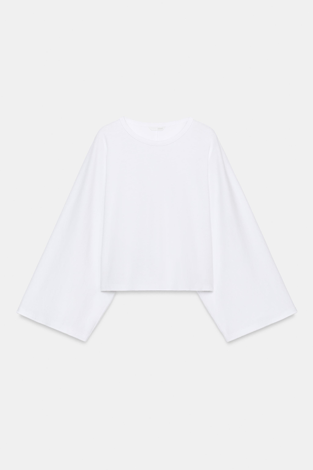 ХЛОПКОВАЯ ФУТБОЛКА С ШИРОКИМИ РУКАВАМИ — ZARA