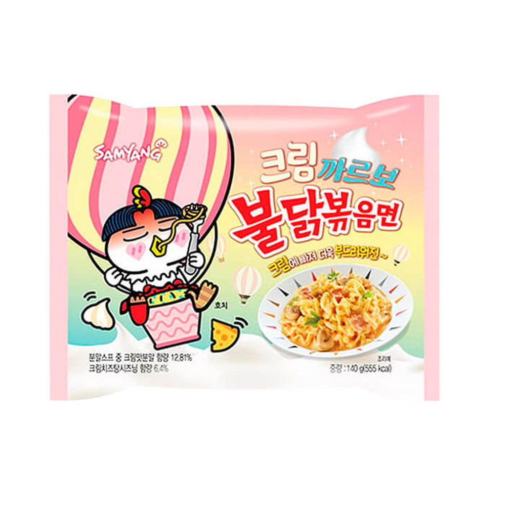 Лапша "Hot Chicken Ramen" острая со вкусом курицы в соусе карбонара, 140 гр., Южная Корея