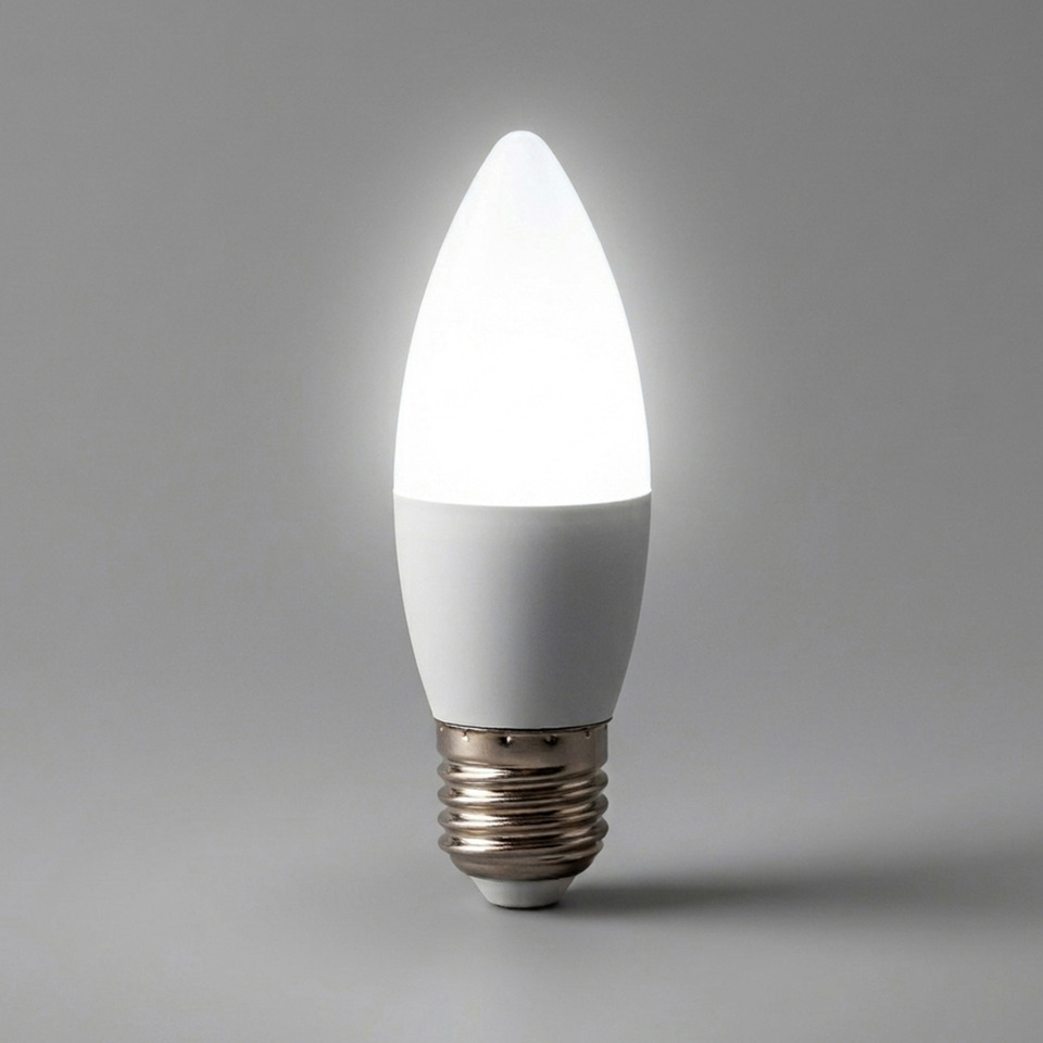 Лампа светодиодная LED 9вт Е27 белый матовая свеча LB-570 25937 FERON