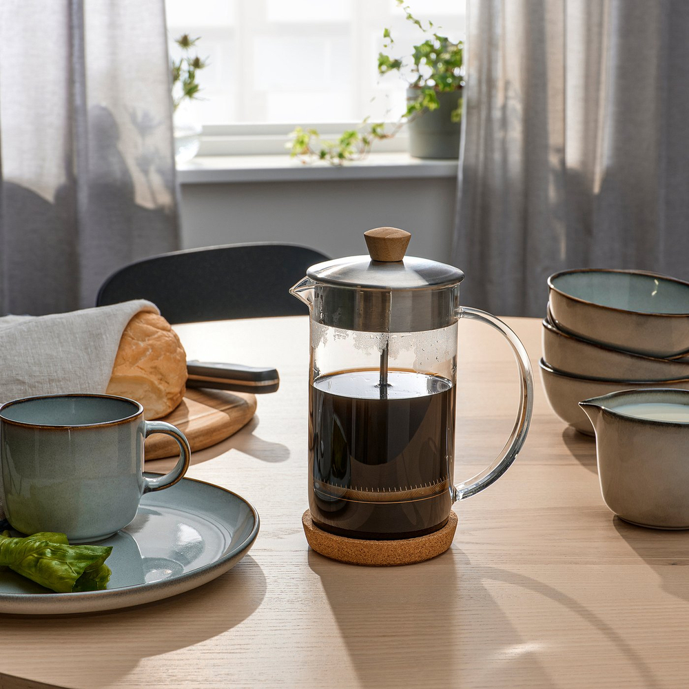 IKEA 365+  (ИКЕА 365+)  -  Заварник для кофе/чая - прозрачное стекло/нержавеющая сталь 1 л
