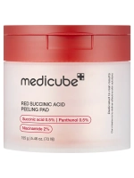 Medicube Отшелушивающие пэды с янтарной кислотой против пигментации Red Succinic Acid Peeling Pad 70 шт