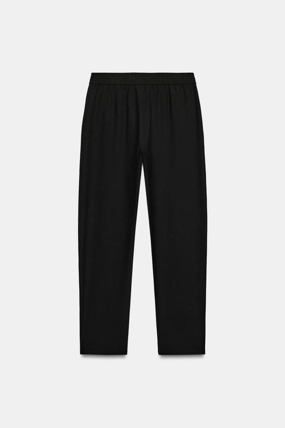 ZARA БРЮКИ С ЭЛАСТИЧНЫМ ПОЯСОМ, ЧЕРНЫЙ