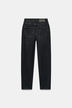 ZARA ДЖИНСЫ Z1975 MOM FIT С ВЫСОКОЙ ПОСАДКОЙ, ЧЕРНЫЙ