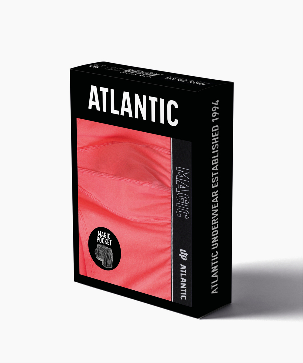 Мужские трусы шорты Atlantic, 1 шт. в уп., хлопок, коралловые, MH-1200