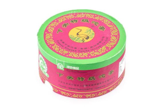 Herbata Sheng Pu'er 2010 Marka „Lux” „Sosna i żuraw” Gniazdo roślinne Xiaguan 100 g