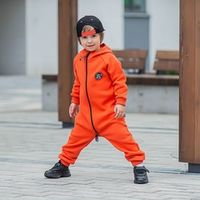 Комбинезон с клапаном и капюшоном "Яркий коралл" утепленный