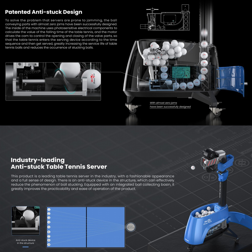 Робот для настольного тенниса Double Fish Super 5 Wire Controlled