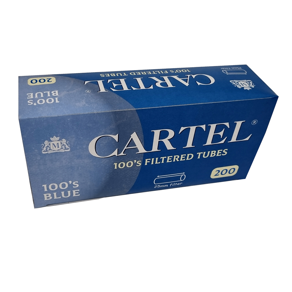 Гильзы для сигарет "Cartel" 100's Extra Long Filter Blue 25мм 200шт.