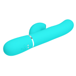 Мятный вибратор-кролик 22,8см с пульсацией Pretty Love Perdita BW-500015-1