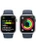 Умные часы Apple Watch S9 45 мм, Silver Aluminium, Storm Blue Sport Band - M/L