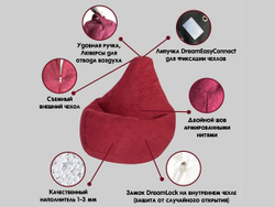 Кресло мешок груша L Монстры велюр
