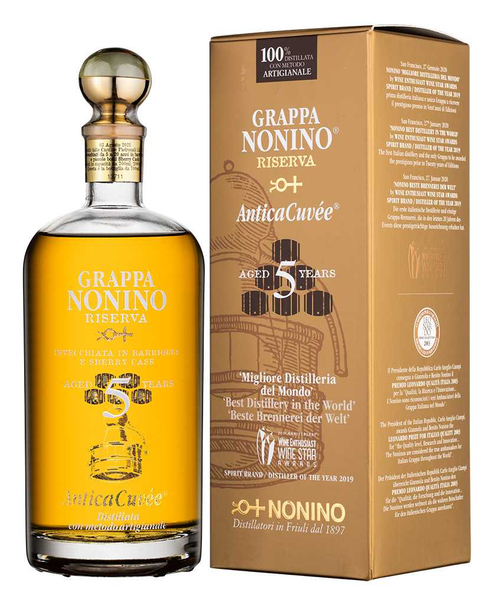 Граппа Nonino Riserva AnticaCuvée 5 Years, 0.7 л, в п/к