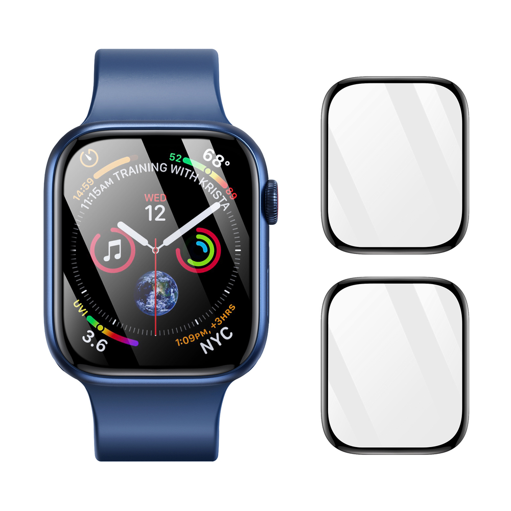 Защитная пленка (2шт.) от Dux Ducis для смарт часов Apple Watch Series 7, 8 и 9, размер 45мм, серия Pmma Screen Protector