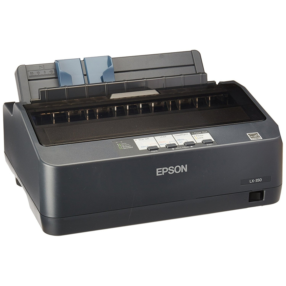 Принтер Epson LX-350 [C11CC24031 / C11CC24032] (Формат А4, ширина печати 80 колонок, скорость 357 зн. / сек. (12 cpi) в режиме HSD, интерфейсы: USB, LPT,COM, память 128 Кб)