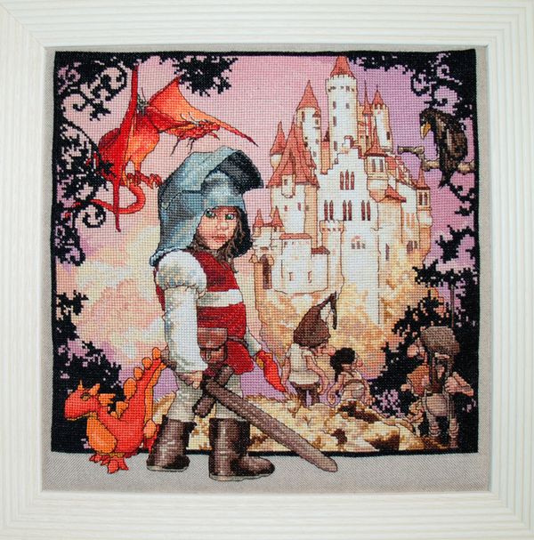 Набор для вышивания нитками Nimue, Petit Chevalier (Маленький рыцарь), 27х27 см