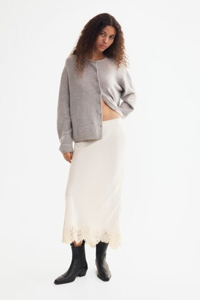 Юбка с кружевной лентой из вискозы - H&M