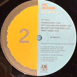 Виниловая пластинка Joe Jackson ‎– Big World 2LP