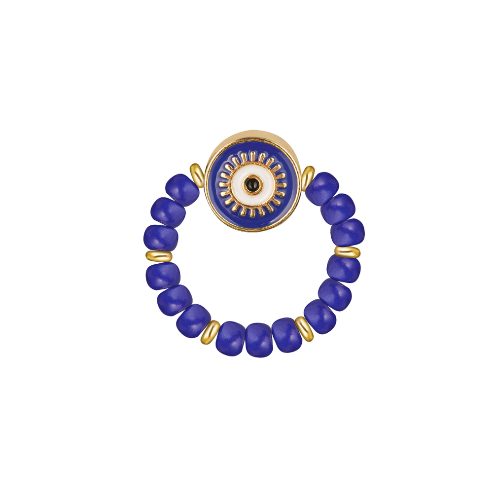 MANIOVICH Evil Eye Ring Navy Blue
