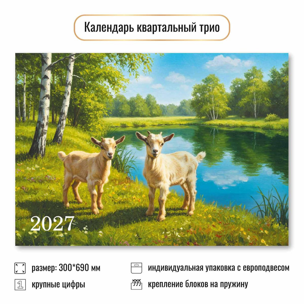 Календарь трио 2027 "Символ года" 10007 (Квадра)