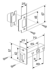 Защелка MORELLI L6-45 AB бронза