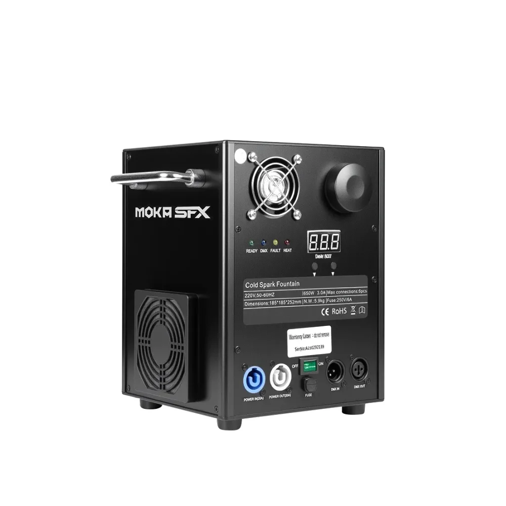 Генератор холодных искр MOKA SFX MK-E15 (650 Вт, высота 1-5 м, DMX)