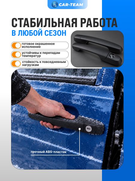 Евроручки дверей на ВАЗ 2108, 2113 "Тюн-Авто" (неокрашенные)