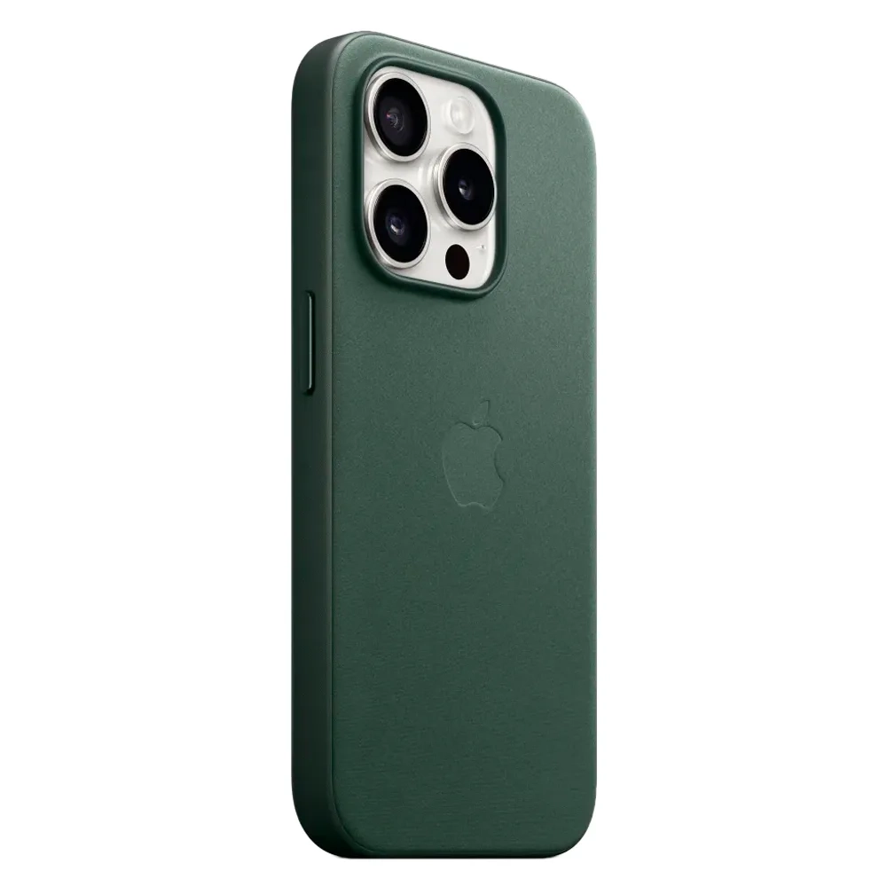 Тканевый чехол с поддержкой MagSafe Apple FineWoven Case для iPhone 15 Pro, Evergreen (Вечнозеленый)