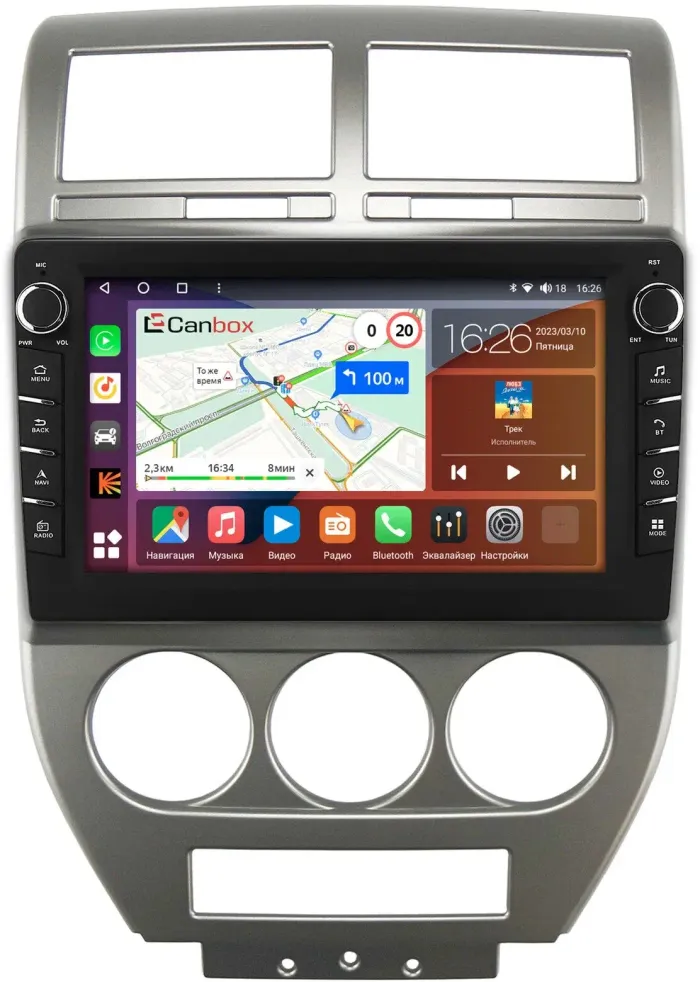 Магнитола для Jeep Compass 2006-2010 - Canbox 10-328 Android 10, Быстрая, CarPlay, 4G SIM-слот