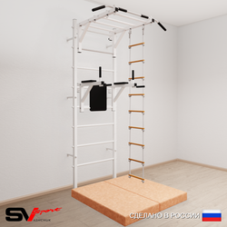 Шведская стенка Sv Sport 5424 (Турник рукоход/Брусья/Лестница/Мат 1м)