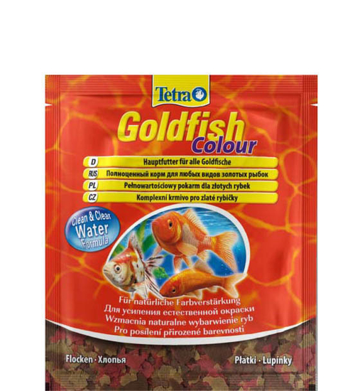 Корм для рыб TetraGoldfish Color, хлопья д/окраса золотых рыб, 12гр