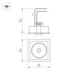 Светильник CL-SIMPLE-S80x80-9W Warm3000 (BK, 45 deg) (Arlight, IP20 Металл, 3 года)