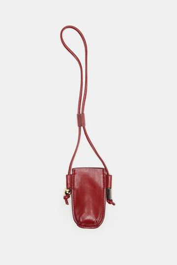 ZARA ПОДВЕСКА-ФУТЛЯР ДЛЯ МИНИ-ПАРФЮМА, КРАСНЫЙ
