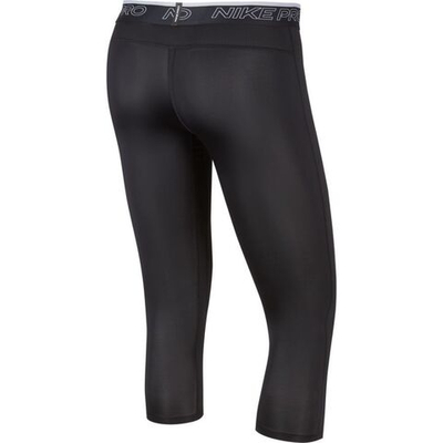 Мужские теннисные штаны Nike Pro Dri-Fit 3QT Tight M - black/white