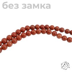 Нить бусин яшма красная 8 мм