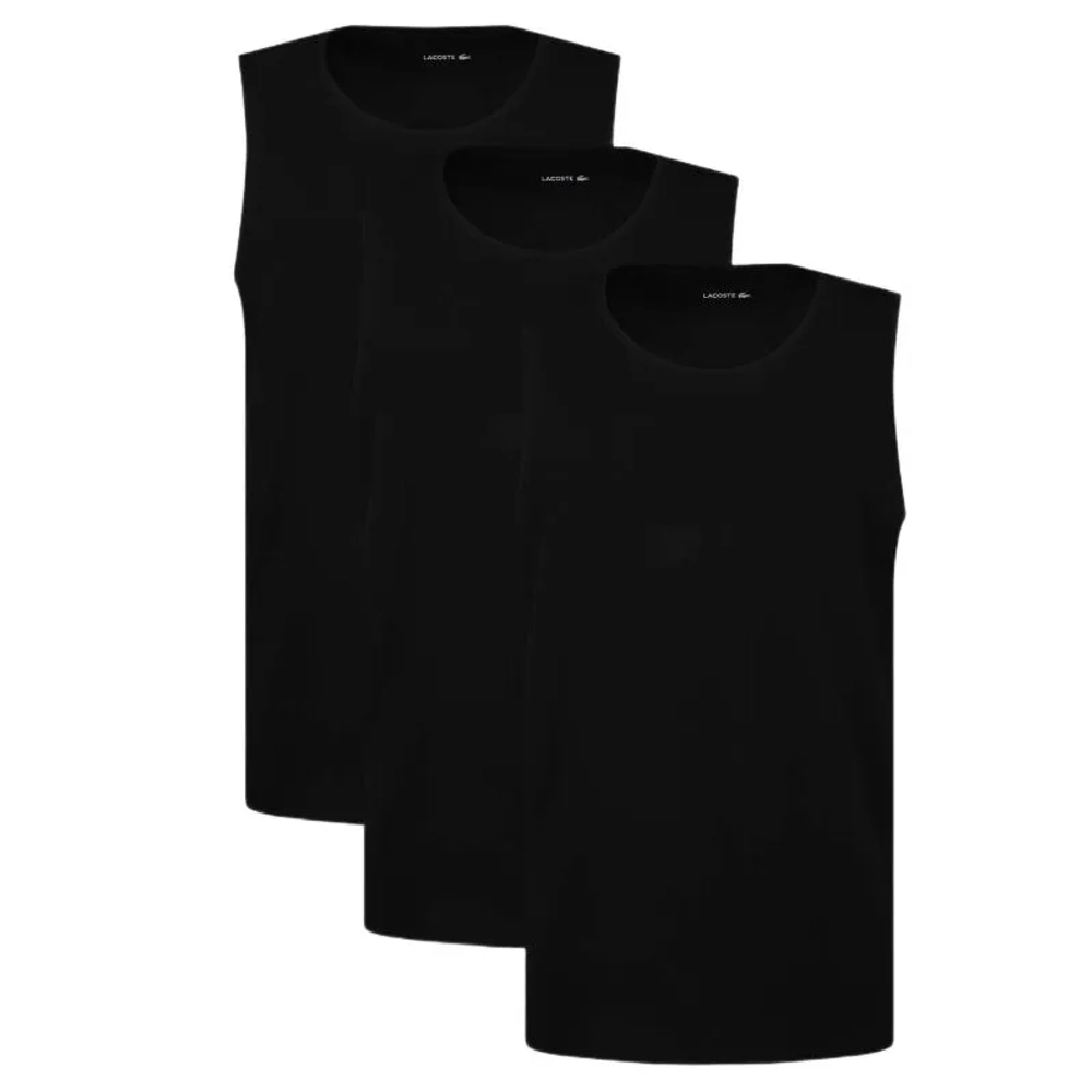 Мужская теннисная футболка Lacoste Undershirts 3p - black
