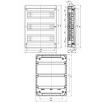 IEK TEKFOR Корпус пласт. ЩРВ-П-54 IP41 бел. дверь