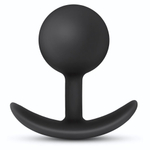 Черная анальная пробка Silicone Vibra Plug - 8,9 см. (Цвет: черный)