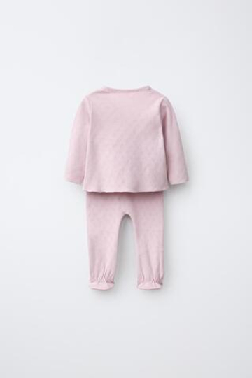 ZARA НАБОР ДЛЯ НОВОРОЖДЕННОГО С СУМОЧКОЙ И СЕРДЕЧКАМИ, РОЗОВЫЙ
